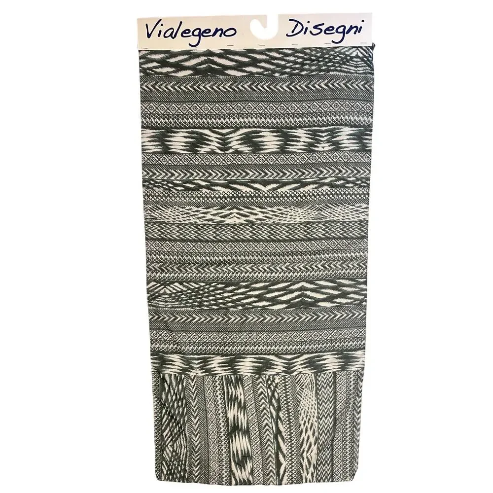 One of a Kind Silk Scarf Manufacture Sample - Green - Vialegeno Disegni